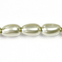 Czech Glass Pearl Bead - Baroque 18x10MM LT OLIVE 70457