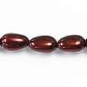 Czech Glass Pearl Bead - Baroque 18x10MM RUST 14324