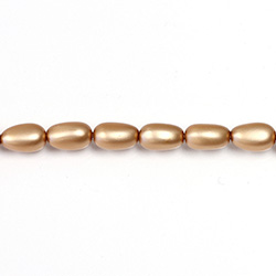 Czech Glass Pearl Bead - Baroque 09x5MM MATTE COPPER