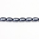 Czech Glass Pearl Bead - Baroque 09x5MM MATTE DARK GREY