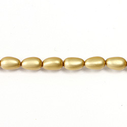 Czech Glass Pearl Bead - Baroque 09x5MM MATTE GOLD