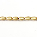 Czech Glass Pearl Bead - Baroque 09x5MM MATTE GOLD