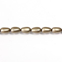 Czech Glass Pearl Bead - Baroque 09x5MM MATTE LT BROWN