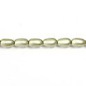 Czech Glass Pearl Bead - Baroque 09x5MM MATTE LT OLIVE