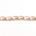 Czech Glass Pearl Bead - Baroque 09x5MM MATTE LT ROSE