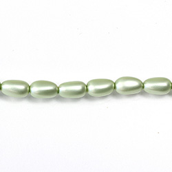Czech Glass Pearl Bead - Baroque 09x5MM MATTE MINT