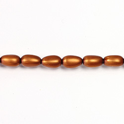 Czech Glass Pearl Bead - Baroque 09x5MM MATTE PUMPKIN