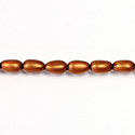 Czech Glass Pearl Bead - Baroque 09x5MM MATTE PUMPKIN