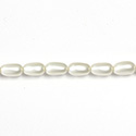 Czech Glass Pearl Bead - Baroque 09x5MM MATTE WHITE