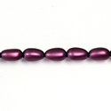 Czech Glass Pearl Bead - Baroque 12x7MM MATTE AMETHYST