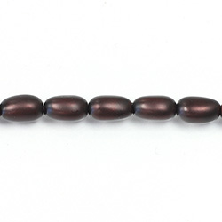 Czech Glass Pearl Bead - Baroque 12x7MM MATTE CHOCOLATE