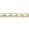 Czech Glass Pearl Bead - Baroque 12x7MM MATTE CREME