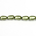 Czech Glass Pearl Bead - Baroque 12x7MM MATTE DARK OLIVE