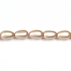 Czech Glass Pearl Bead - Baroque 12x7MM MATTE DARK ROSE