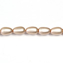 Czech Glass Pearl Bead - Baroque 12x7MM MATTE DARK ROSE