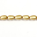 Czech Glass Pearl Bead - Baroque 12x7MM MATTE GOLD