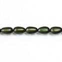 Czech Glass Pearl Bead - Baroque 12x7MM MATTE HUNTER GREEN