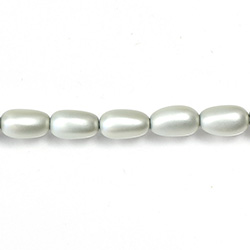 Czech Glass Pearl Bead - Baroque 12x7MM MATTE LT BLUE