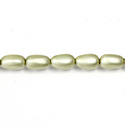 Czech Glass Pearl Bead - Baroque 12x7MM MATTE LT OLIVE