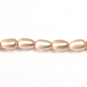 Czech Glass Pearl Bead - Baroque 12x7MM MATTE LT ROSE