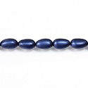 Czech Glass Pearl Bead - Baroque 12x7MM MATTE NAVY