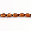 Czech Glass Pearl Bead - Baroque 12x7MM MATTE PUMPKIN