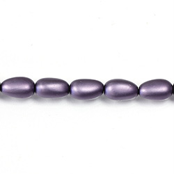 Czech Glass Pearl Bead - Baroque 12x7MM MATTE WISTERIA