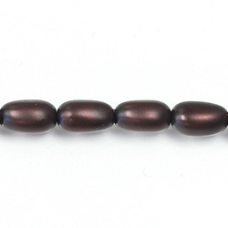 Czech Glass Pearl Bead - Baroque 15x9MM MATTE CHOCOLATE