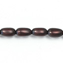 Czech Glass Pearl Bead - Baroque 15x9MM MATTE CHOCOLATE