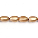 Czech Glass Pearl Bead - Baroque 15x9MM MATTE COPPER