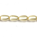 Czech Glass Pearl Bead - Baroque 15x9MM MATTE CREME