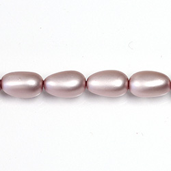 Czech Glass Pearl Bead - Baroque 15x9MM MATTE LAVENDER