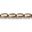 Czech Glass Pearl Bead - Baroque 15x9MM MATTE LT BROWN