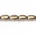 Czech Glass Pearl Bead - Baroque 15x9MM MATTE LT BROWN