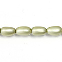 Czech Glass Pearl Bead - Baroque 15x9MM MATTE LT OLIVE