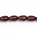 Czech Glass Pearl Bead - Baroque 15x9MM MATTE RUST