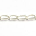 Czech Glass Pearl Bead - Baroque 15x9MM MATTE WHITE