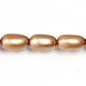 Czech Glass Pearl Bead - Baroque 18x10MM MATTE COPPER