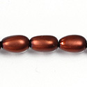 Czech Glass Pearl Bead - Baroque 18x10MM MATTE DARK COPPER