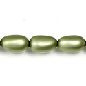 Czech Glass Pearl Bead - Baroque 18x10MM MATTE DARK OLIVE