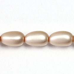 Czech Glass Pearl Bead - Baroque 18x10MM MATTE DARK ROSE