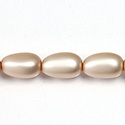 Czech Glass Pearl Bead - Baroque 18x10MM MATTE DARK ROSE