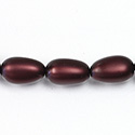 Czech Glass Pearl Bead - Baroque 18x10MM MATTE GARNET