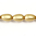 Czech Glass Pearl Bead - Baroque 18x10MM MATTE GOLD