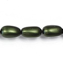 Czech Glass Pearl Bead - Baroque 18x10MM MATTE HUNTER GREEN