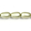 Czech Glass Pearl Bead - Baroque 18x10MM MATTE LT OLIVE