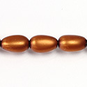 Czech Glass Pearl Bead - Baroque 18x10MM MATTE PUMPKIN