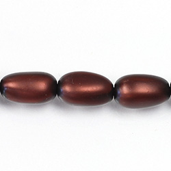 Czech Glass Pearl Bead - Baroque 18x10MM MATTE RUST