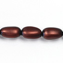 Czech Glass Pearl Bead - Baroque 18x10MM MATTE RUST