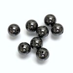 Gemstone 1-Hole Ball 08MM HEMATITE